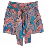 J.Crew $98 Tie-Waist Short Skort Paisley Ratti Mediterranean Size 6 EUC Photo 5