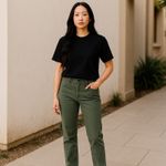 Faded Glory  Sage Green Straight Leg Jeans‎ Relaxed Fit Women's 4 Photo 1