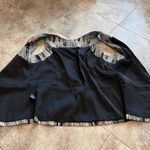 Catherine Malandrino  Peplum Jacquard Faux Leather Accent Sleeveless Top Zipper 8 Photo 8