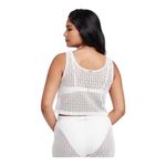 Wild Fable  XXS Openwork Tank Top sleeveless cropped ivory lace beach coverup Photo 1