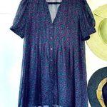 Forever 21 Floral Shear/See-Through Dressy Babydoll Tunic Blouse | Size: M Photo 0