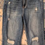 Risen Jeans RDP5537 Distressed High Rise Flare Denim • Medium Wash • Size 5/27 Blue Photo 10