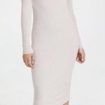 Revolve‎ Enza Costa Nude Sweater Knit Off Shoulder Midi Dress Size Medium Tan Photo 0