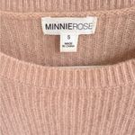 EUC Minnie Rose 100% Cashmere Puff Shoulder Sweater Baby Pink Size Small Photo 1