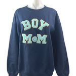 Gildan Boy Mom Women's Blue Crewneck Long Sleeve Sweater Sweatshirt Top Size L Photo 0