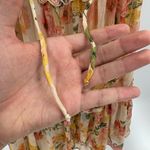 ZARA  Tiered Flowy Boho Peach Orange Floral Midi Dress Spaghetti Strap xs-small Photo 9