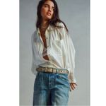 Free People  Ethereal Dainty Cottage Rhiannon Crochet Shirt Ivory Size Large Photo 3