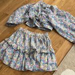 Love Shack Fancy Like new  Triste Crop Top and Ignacia Skirt in Rainbow Blast Photo 7
