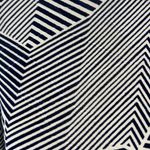 New Direction Long layered bell sleeve navy and cream jacquard print top size medium Photo 3