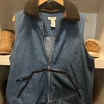 Christopher & Banks Vintage  Denim Sherpa Vest Photo 0
