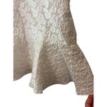 Amanda Uprichard  Annalise White Jacquard Mini Dress M Bridal Party Flounce Hem Photo 9