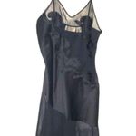 Victoria's Secret Vintage  small gold label black floral slip semi sheer Photo 6