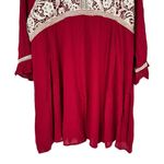 Hayden LA Ruby Crochet Trim Dress size 1X Boho Long Sleeves Ivory Floral Paisley Photo 3