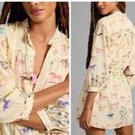 MOTHER The New To Town Shirt Dress Mini Cotton Goodbye Horses Size Small NEW Photo 9