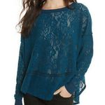 Free People Not Cold teal sweater top Photo 0