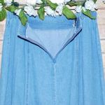 Vintage Christina Hope Light Wash Blue Denim Maxi Skirt Size 12 Elastic Waist Photo 5