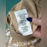 Gold & Cream Metallic Chevron Mini Dress NEW NYE Night out Size XS Photo 5