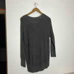 Aerie  Chunky Oversized Gray Cotton Ribbed Knit Scoop Neck Sweater Photo 4