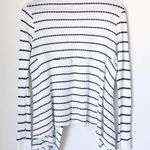 Velvet By Graham And Spencer White Striped Cardigan Photo 1