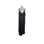 A New Day Women’s Black Slip Dress 3XL, Silky Satin V-Neck Adjustable Strap Photo 8