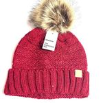 Sonoma Women's Red Supercozy Winter Beanie Pompom Hat Photo 0