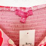 Flying Tomato  Womens Babydoll Dress Size M Pink Floral Puff Sleeve Boho Tropical Photo 4