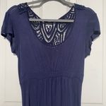 Bluheaven  Navy Crochet Blue Cotton Dress Photo 3