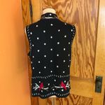 Vtg Y2K cardinal winter zip up sweater vest Black Size M Photo 12