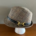 Old County Road Tweed Brown Horsebit Plaid Fedora Hat One Sze Academia Preppy Photo 1