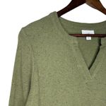 J Jill Dress M Cotton Waffle Knit Olive Green Lagenlook Lounge Relaxed‎ Pockets Size M Photo 3