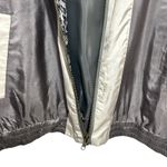 Vintage Atlantic Beach Women Silk Windbreaker M Gray White Animal Print Retro Size M Photo 5