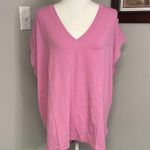 Athleta  Outbound V-Neck Rose T-Shirt 1X NWT Cap sleeve athleisure loungewear Photo 0