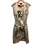 Cynthia Steffe  satin ruffle v neck utility belted mini shirt dress size 8 Photo 1