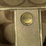 Coach Signature C Crossbody Bag Khaki Brown W/Gold Metallic Accent Y2K Photo 5