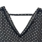 Daniel Rainn Nordstrom DR2 Black & White Polka Dot Sleeveless Blouse Size Large Photo 3