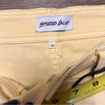 Siena High Rise Crop Wide Leg Jeans. Pale Yellow. Size 26 Yellow Photo 4