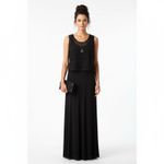 Calvin Klein  Black Crochet Top Sleeveless Maxi Long Dress 4 Photo 7