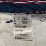 American Eagle Denim Mini Skirt Size 0 Reg. Blue Red White Stripes Women 28X14 Photo 5
