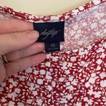 Day trip oversized long sleeve top with red and white flowers size‎ XS Photo 3