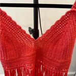 POL Orange Red Embellished Crop Camisole Photo 7