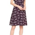 Banana Republic  Purple White Bow One Shoulder Ponte Dress Photo 2