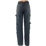 The Fix Women's Blue Straight Leg High Waisted Cargo Denim Jeans Pants Size 0 Photo 2
