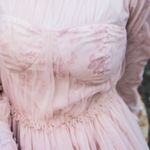 Ivy City Co Pink /Blush Floral Tulle Long Sleeves Ruffle Maxi Dress. Size 1X Photo 13