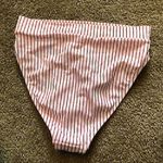 Xhilaration NEW High Leg High Waisted Bikini Bottom White Red Stripe Retro Small Photo 5