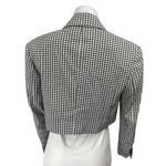 ZARA Black White Gingham Check Open Long Sleeve Crop Blazer Suit Jacket Size XS Photo 1