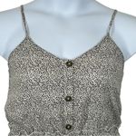 Sienna Sky  Animal Print Peplum Henley Tank Top Small Excellent Pre-Owned Photo 2