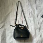 Victoria's Secret Victoria’s Secret Black Leather Bucket Bag Photo 6