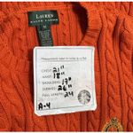Ralph Lauren VTG Australia Orange Braided Cable Knit Crest Logo Cotton Sweater M Photo 7