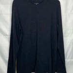 NWOT en THREAD women’s solid black Crewcut organic cotton long sleeve shirt XL Photo 0