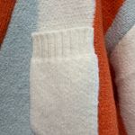 Anrabess orange & Blue chunky striped button cardigan Oversized size small Photo 2